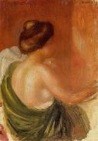 Renoir, Pierre Auguste - Seated Woman in a Green Robe